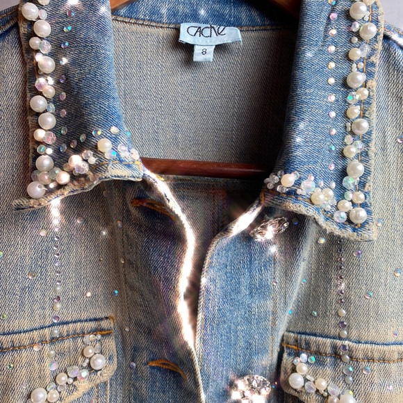 Cache Jackets & Blazers - 💎💎Embellished Denim Jacket Size M💎💎